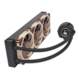 The Noctua NL-LC1-36 all-in-one liquid cooler features a black radiator and pump block.