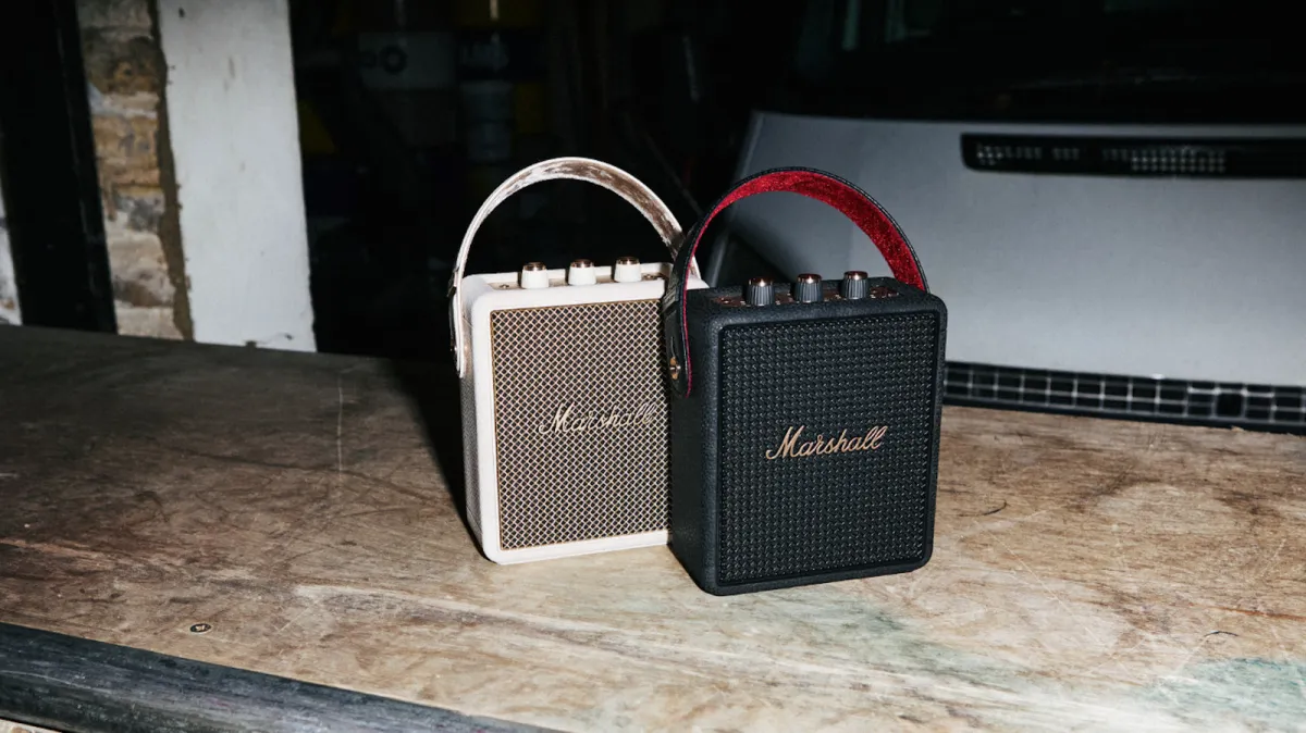 The Marshall Stockwell III portable Bluetooth speaker features a modular design and extended battery capacity.