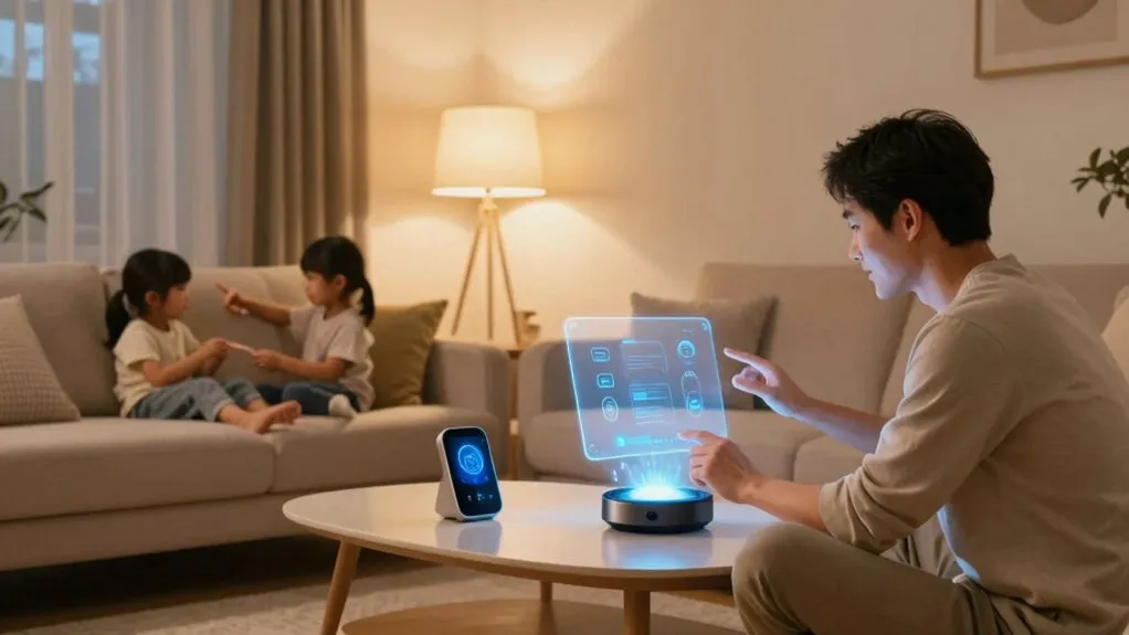 Passive sensors and automated systems blend into a family home to monitor daily routines.