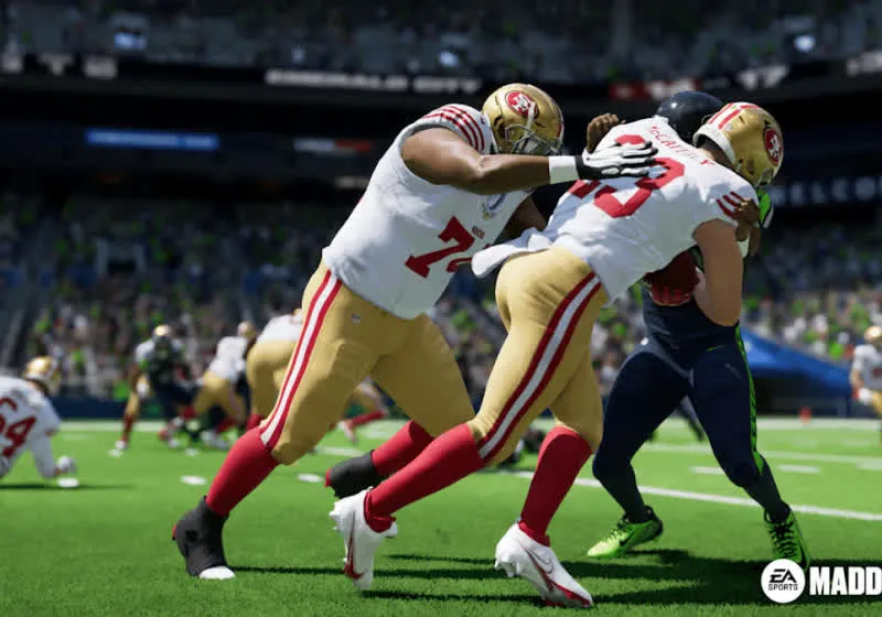 EA Advertising platform interface showing dynamic commercial placements in a game environment.