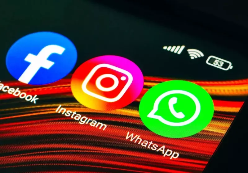 A digital illustration showing a chatbot interface connected to social media account icons.