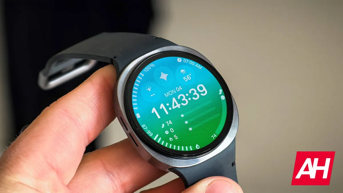 The Samsung Galaxy Watch displays advanced artificial intelligence health monitoring features.