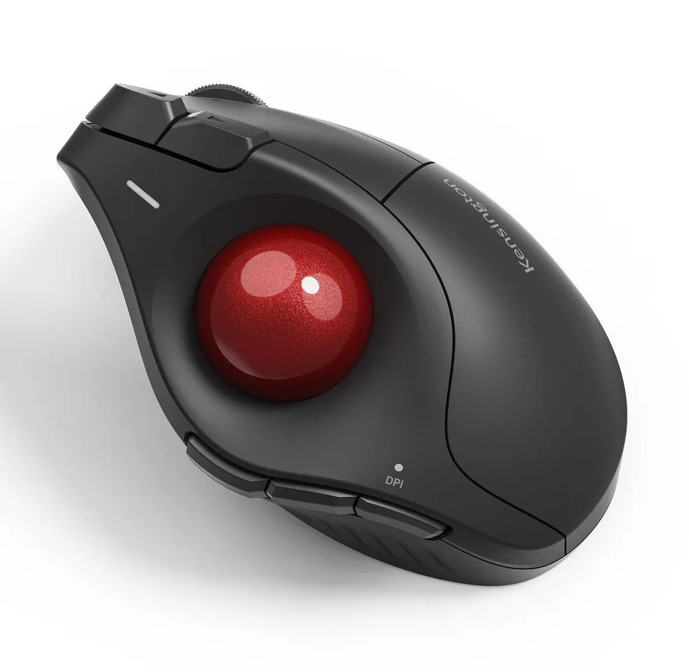 The Kensington Pro Fit Ergo TB675 vertical trackball appears in both wired and wireless configurations.