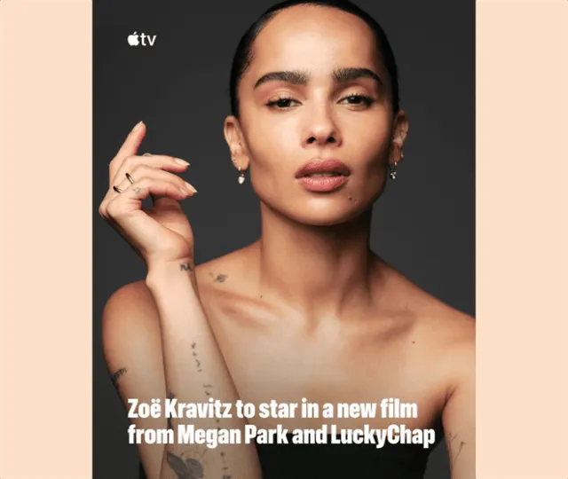 Apple TV Backs Kravitz and Park in New Original Film