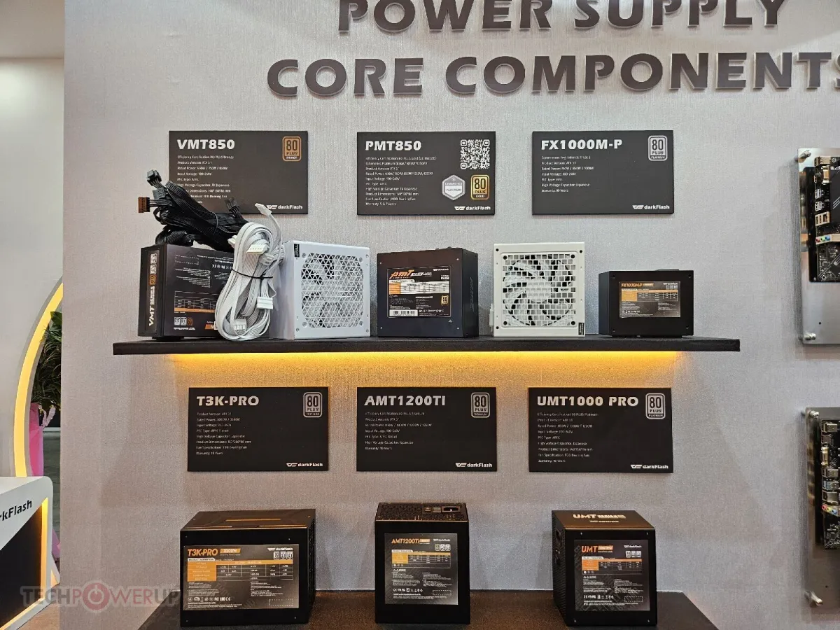 The darkFlash FLOATRON F1 computer chassis displays its internal structure and airflow pathways.