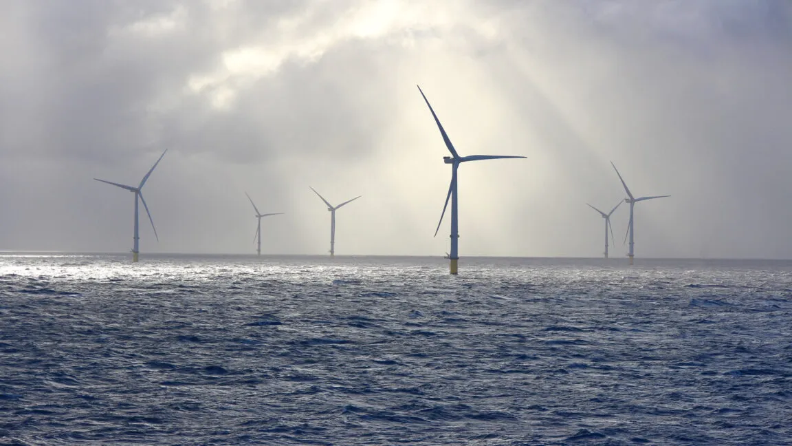 Wind turbines generate renewable energy as clean power capacity expands.