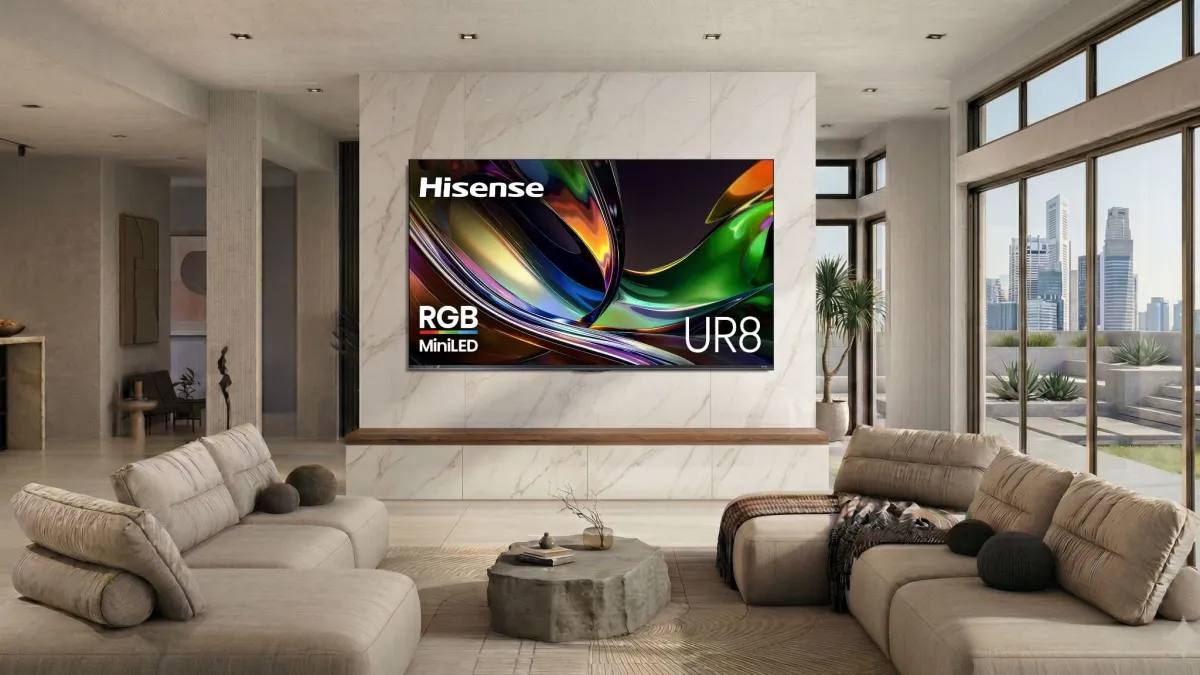 The Hisense UR8 RGB MiniLED television lineup features advanced backlighting technology and mid-range pricing.
