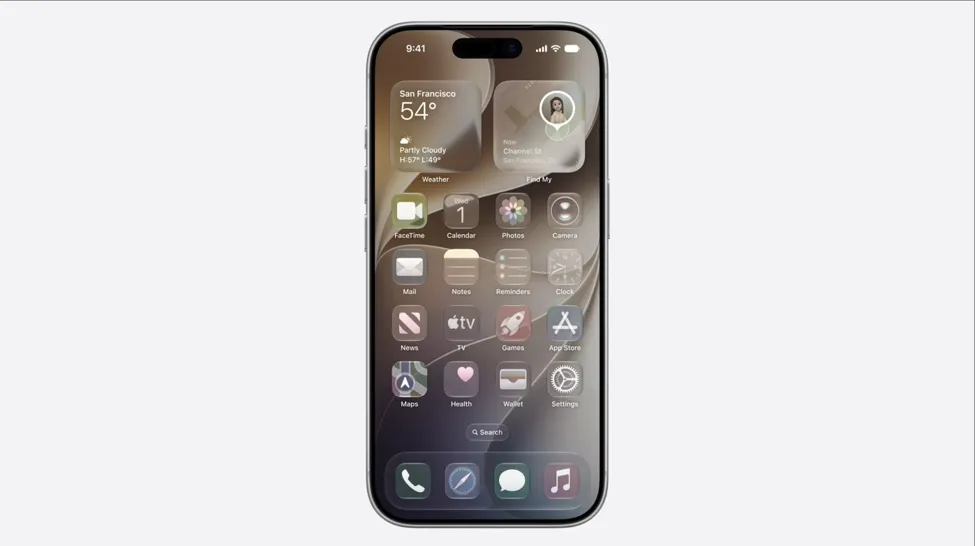 The update screen shows Apple iOS 27 and macOS Golden Gate features including Liquid Glass design and system optimization.