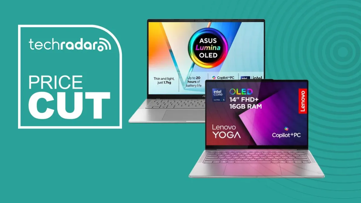 Lenovo Yoga Slim 7 and Asus Vivobook S16 laptops feature OLED displays and Intel Core Ultra processors at Currys for £599.