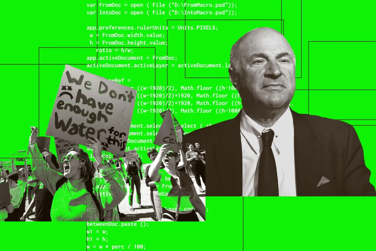 Kevin O'Leary discusses the downsized Project Stratos data center in Utah to address environmental concerns.