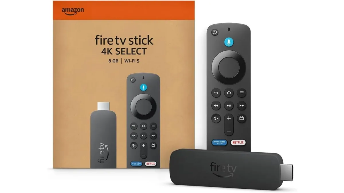 A Fire TV Stick plugged into a television HDMI port demonstrates common streaming device slowdown issues.