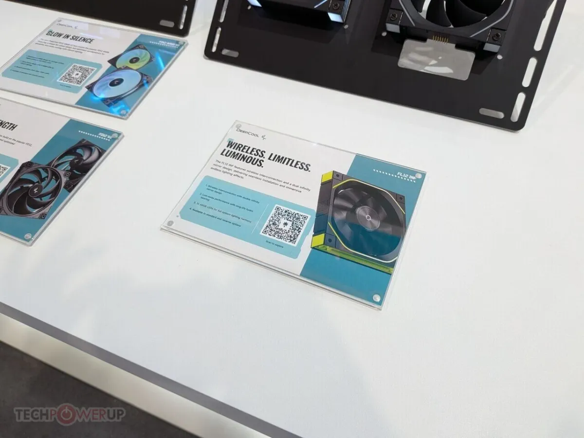 DeepCool displays its updated case fan lineup at Computex 2026, highlighting quiet operation and streamlined cable managem...