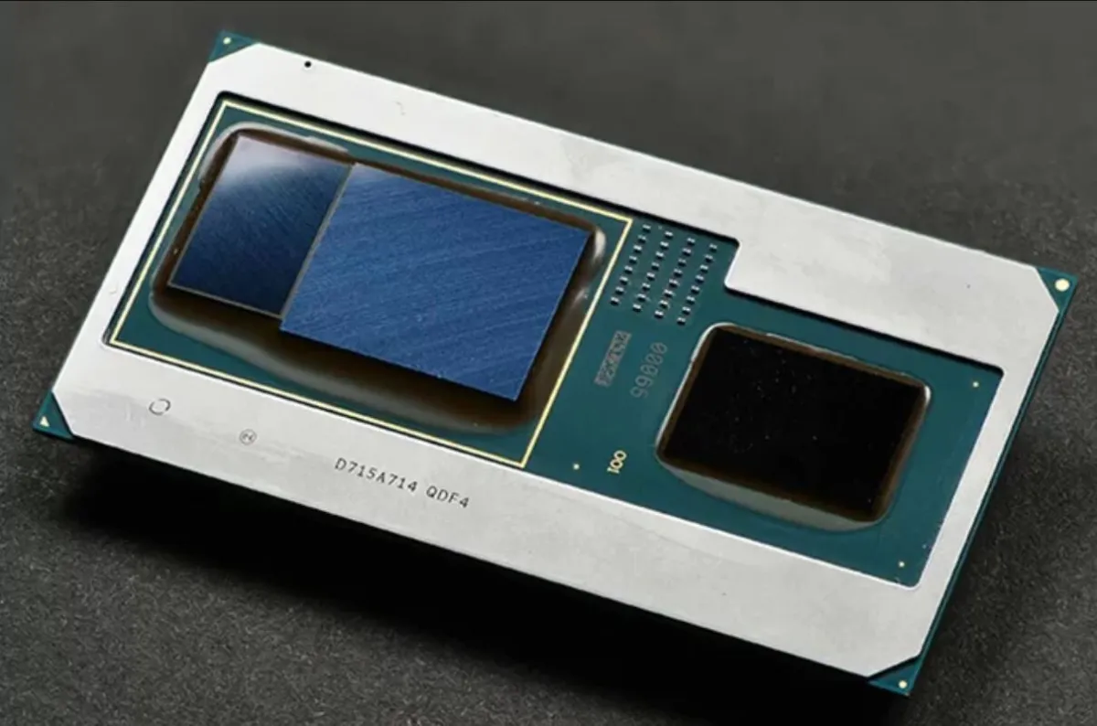 Technical diagram showing Intel processors with integrated NVIDIA graphics architecture