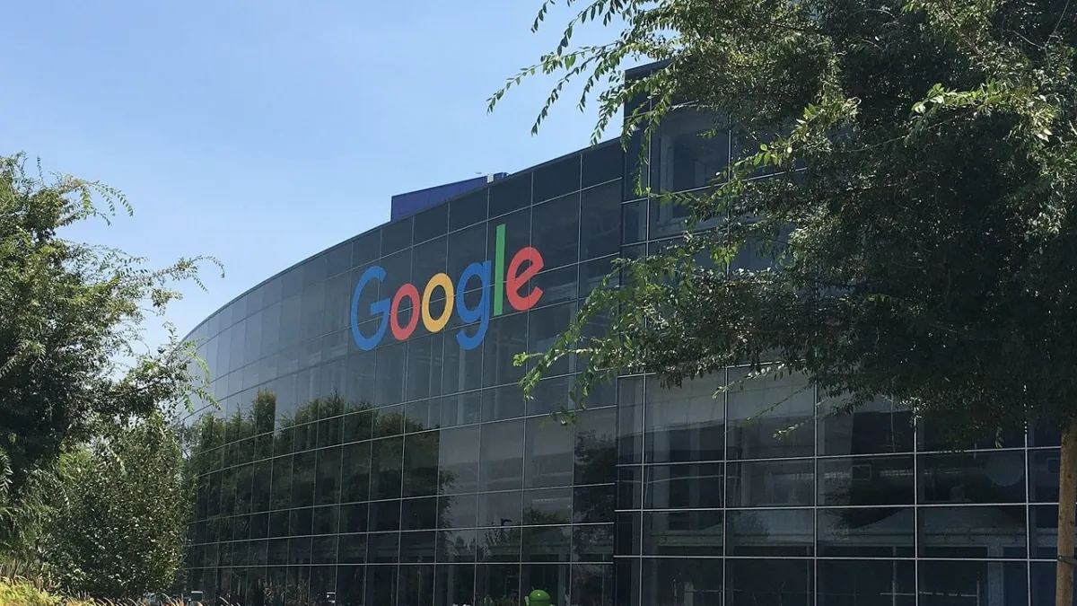 A diagram illustrates Google's expanding technology ecosystem and interconnected services beyond search.