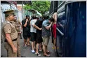 Sri Lankan police conduct operations against relocated online scam gangs in coastal resort areas.