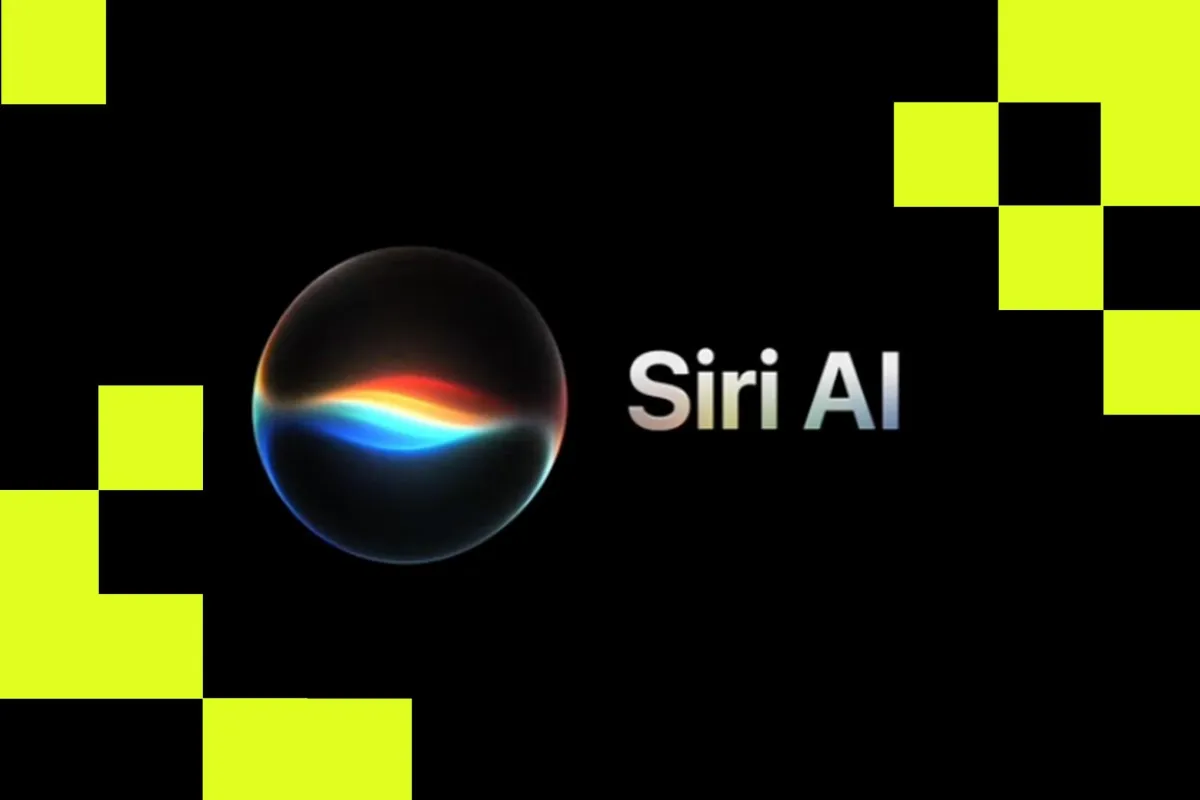 Apple iPhone screen displaying the updated Siri interface and voice prompts