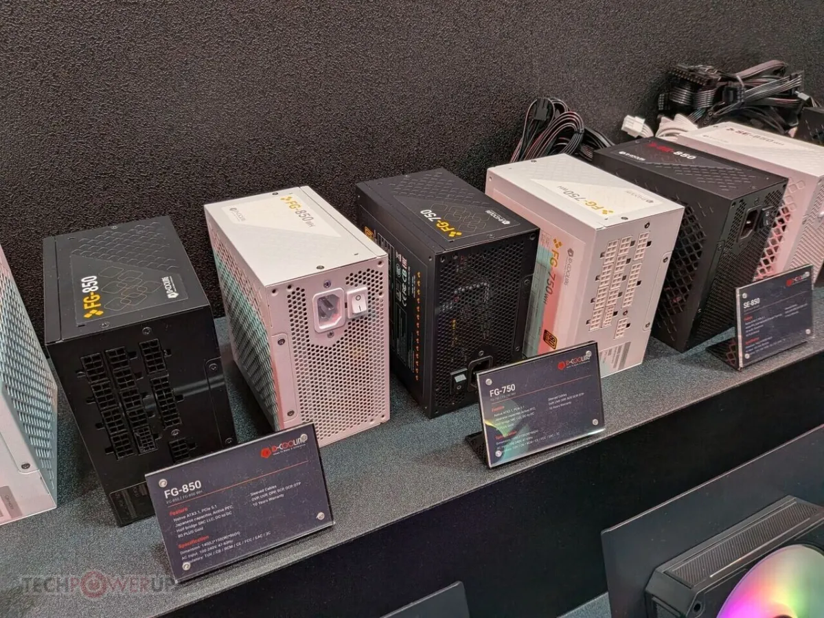 ID-Cooling showcases its four-tier PSU lineup at Computex 2026, featuring the 1000W FP-1000 with ATX 3.1 and PCIe 5.1.