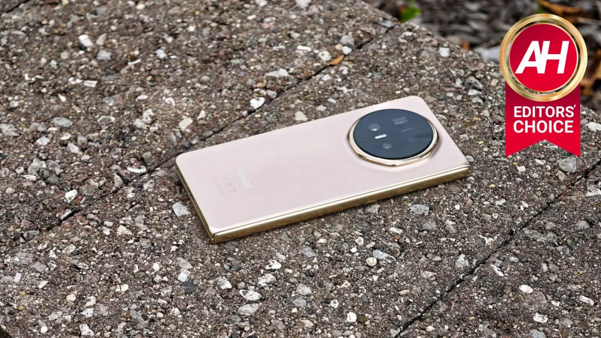The Honor Magic V6 foldable smartphone is displayed in its closed state.