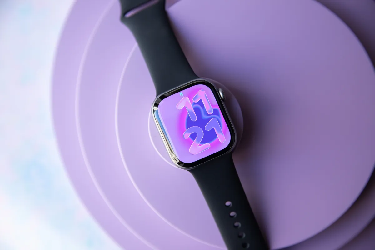 A presentation slide outlines Apple's cautious approach to consumer health artificial intelligence and data privacy.