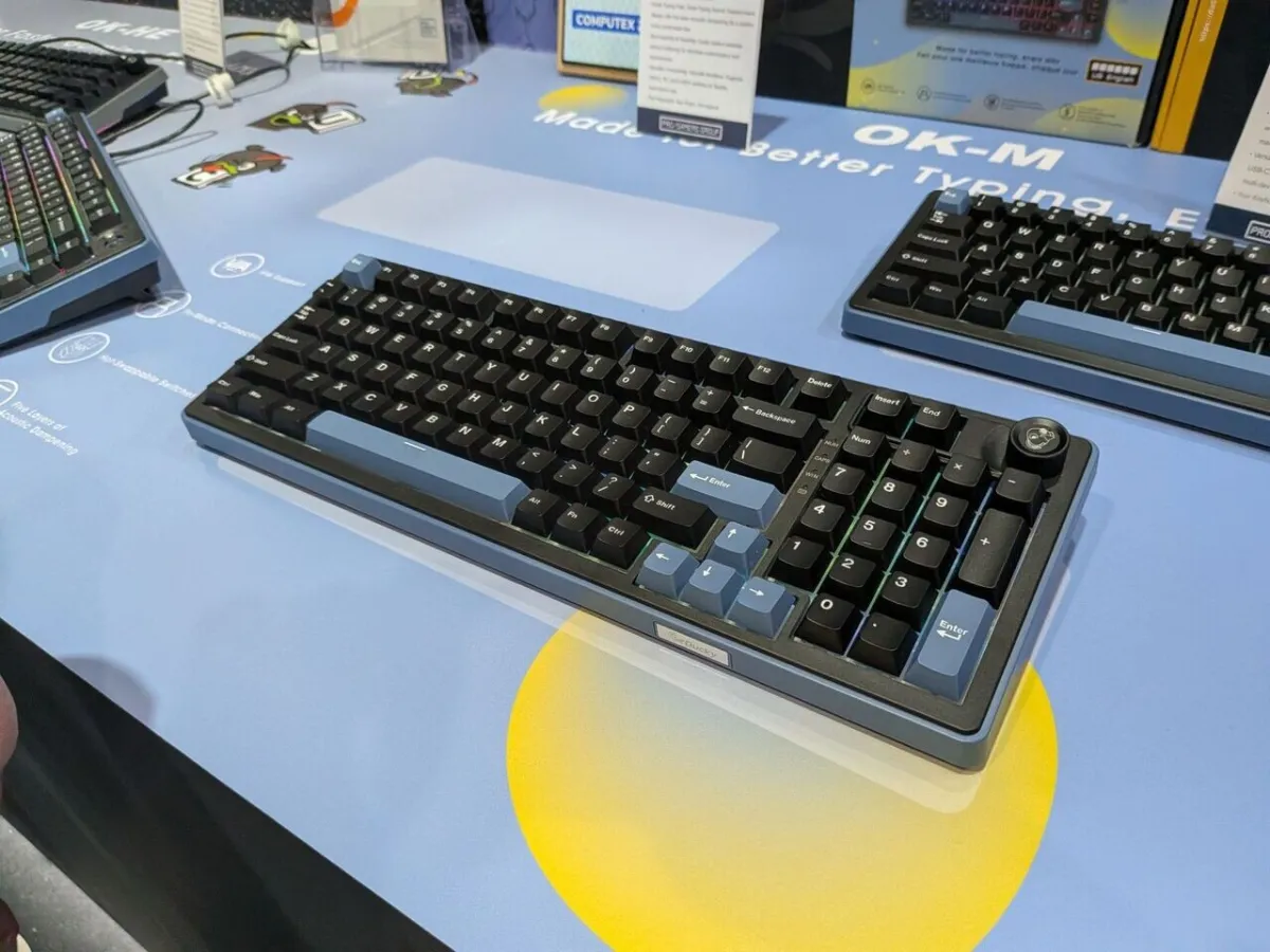 Ducky Cushion 98 prototype keyboard displayed at Computex 2026