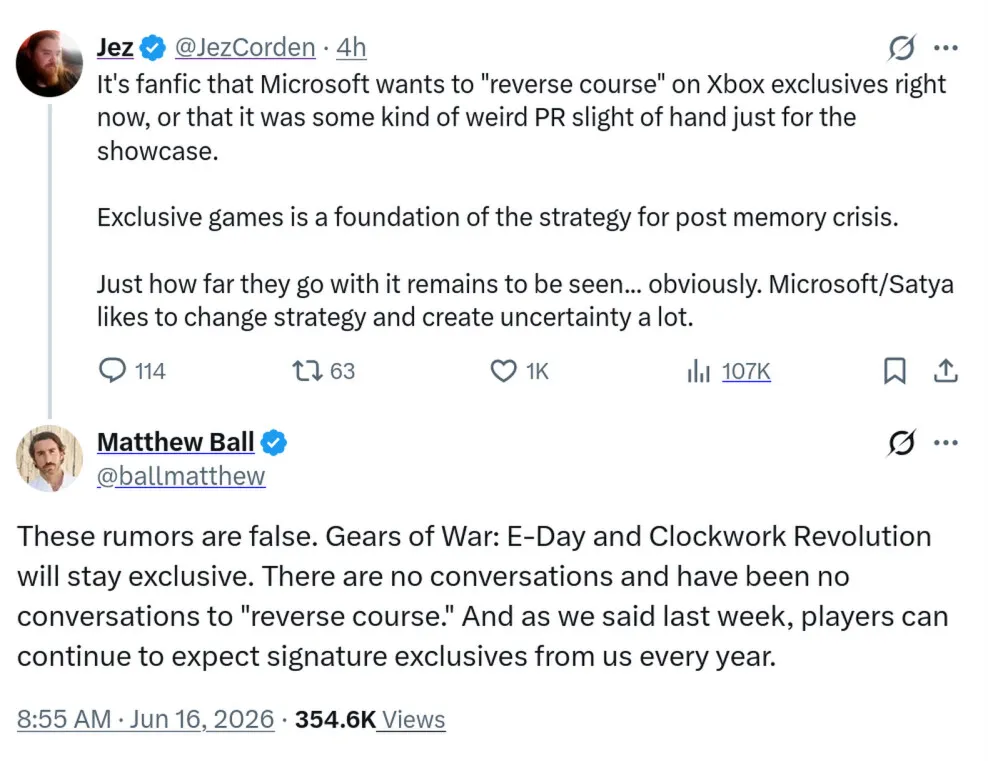Graphic depicting Xbox executive commentary on Backtrack platform availability and shifting industry gaming models.