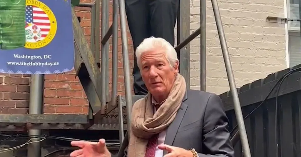 Richard Gere speaks at the launch of a migration initiative in Berlin.