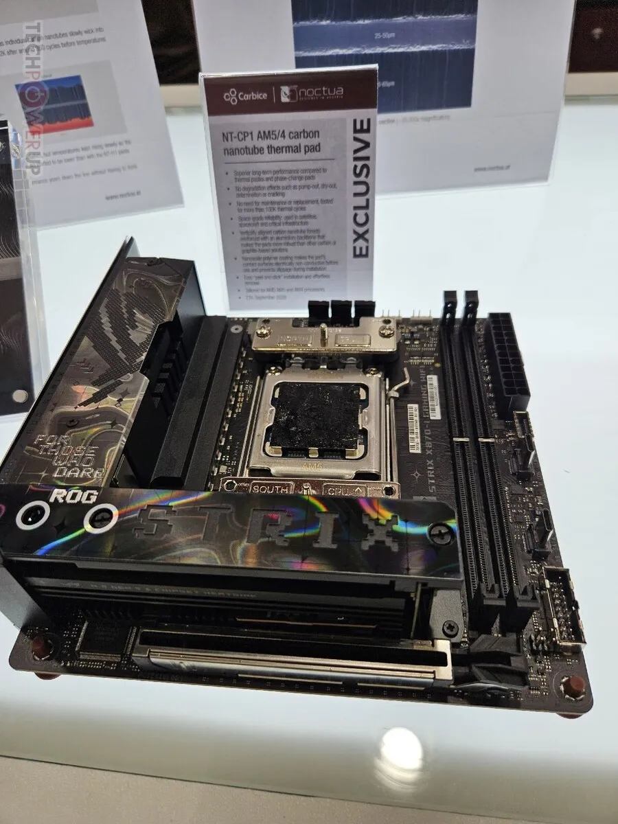 Noctua NT-CP1 carbon nanotube thermal pad for AM5 cooling applications.