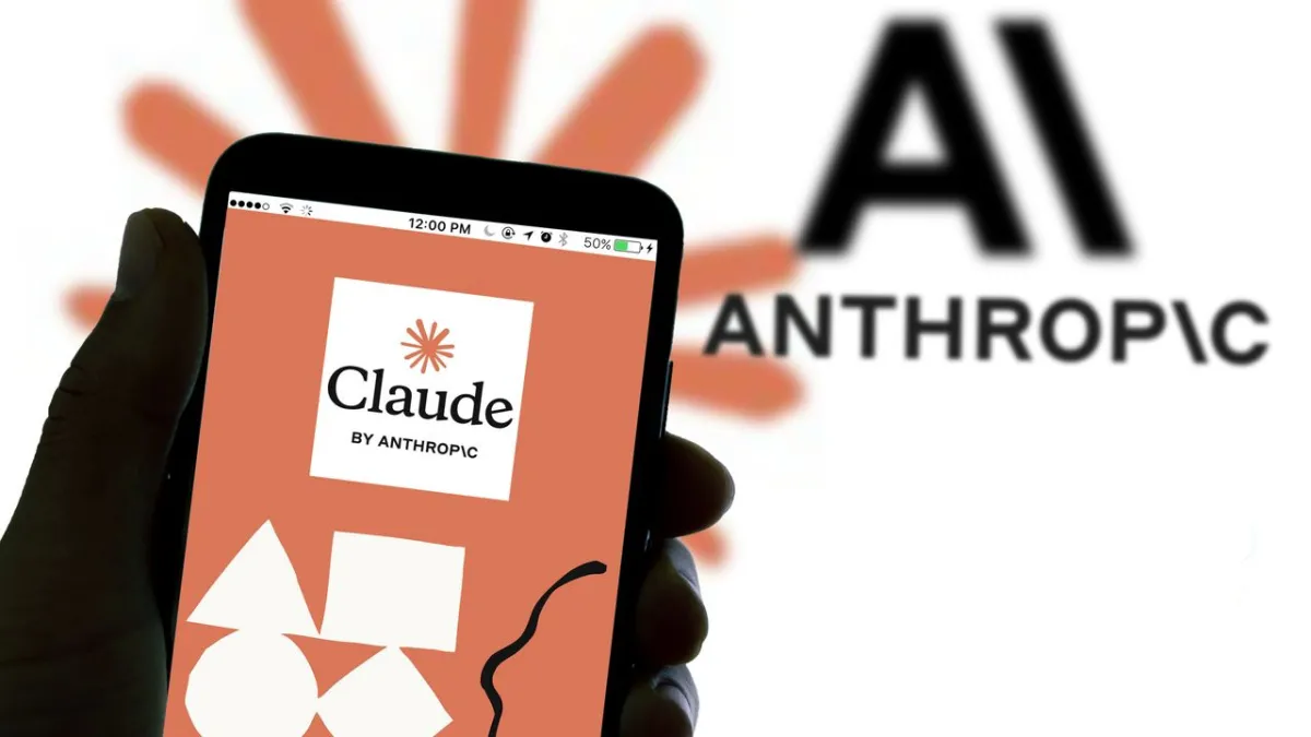 A presentation slide displays Anthropic recommendations for AI safety and temporary development pauses.