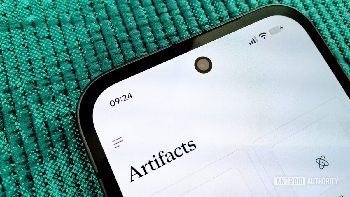 A smartphone screen displays premium app subscriptions including artificial intelligence assistants and security tools.