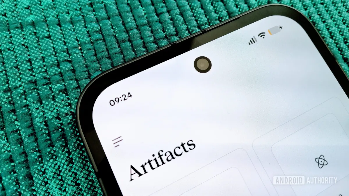 A smartphone screen displays premium app subscriptions including artificial intelligence assistants and security tools.