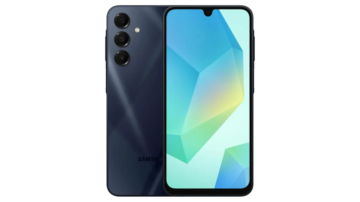 Galaxy A16 5G smartphone showing the One UI 9 software update screen