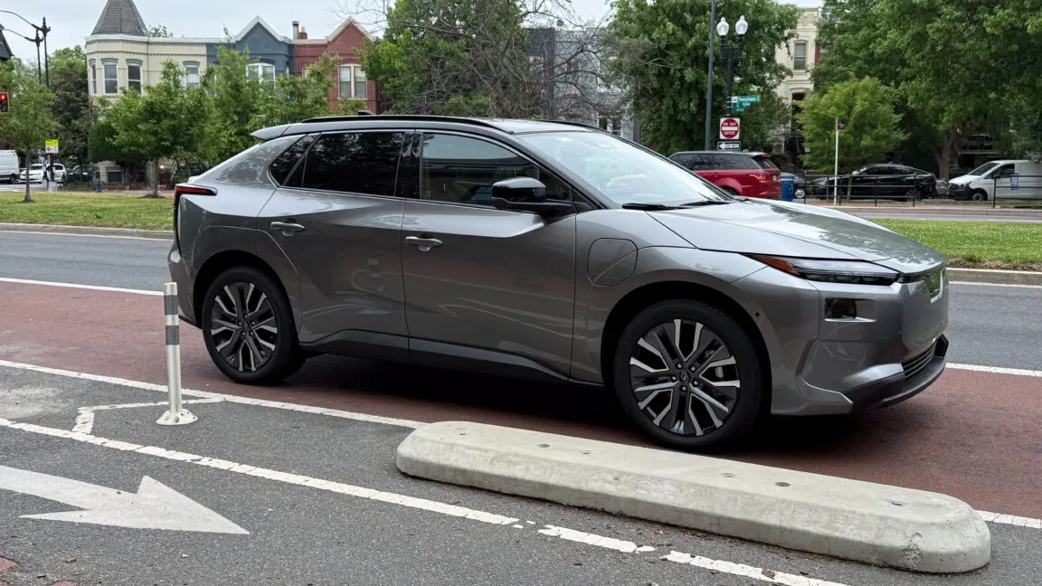 The 2026 Subaru Solterra electric SUV features an updated platform and NACS charging port.