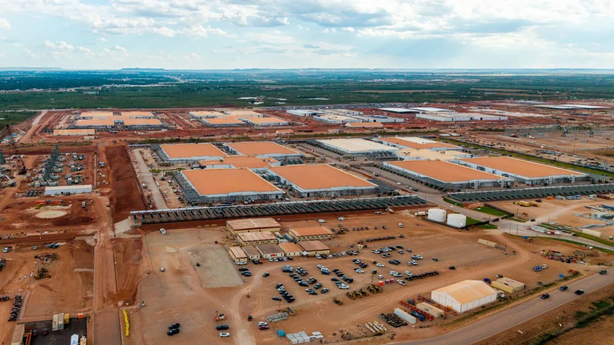 Server farm water infrastructure in drought zones highlighting cooling and power demands