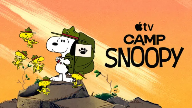 This promotional image for Camp Snoopy season two shows Snoopy and the Peanuts gang at Camp Spring Lake ahead of the June...