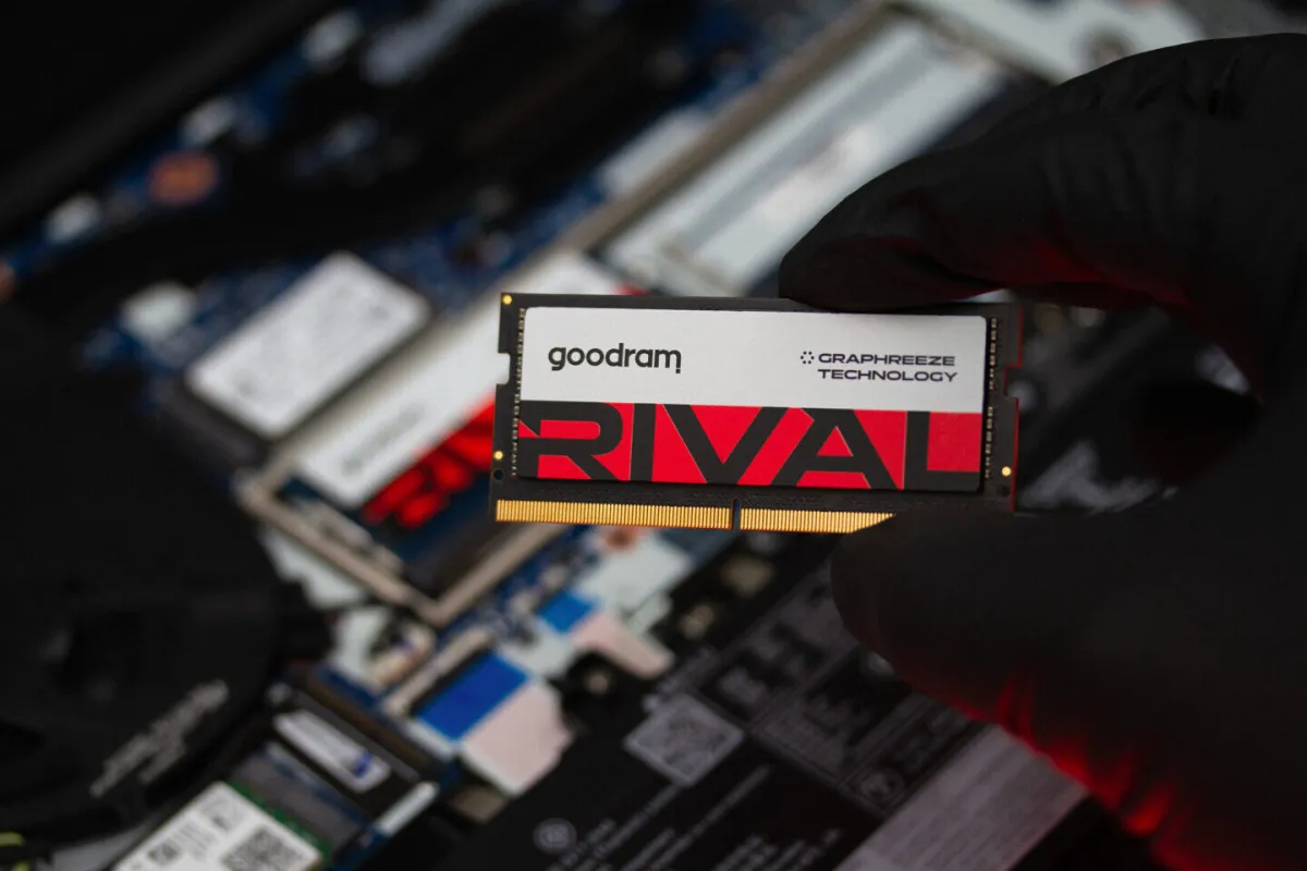 Goodram RIVAL DDR5 SODIMM memory modules are designed for gaming laptops and compact mobile workstations.