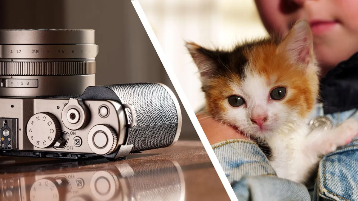 The Panasonic Lumix L10 compact camera is displayed with its retractable lens extended and collapsible design.