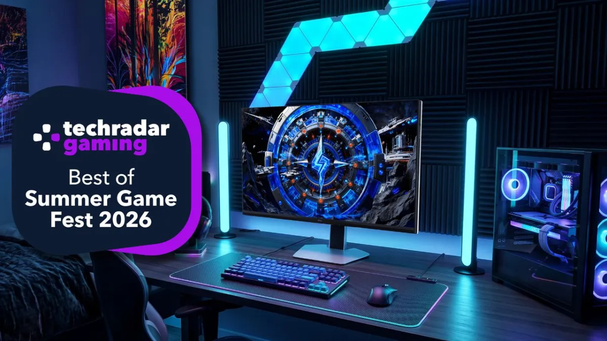 The front view shows the 27-inch TCL C2A Pro gaming monitor with a 4K QD-Mini LED panel and slim bezel design.