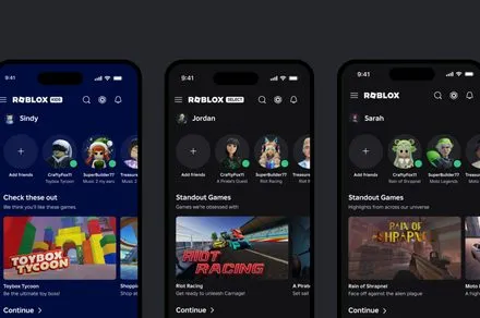 Roblox displays age-based account tiers and parental control settings for users under sixteen.