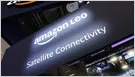 The image displays the Amazon Leo satellite constellation deployment timeline and the FCC deadline waiver.