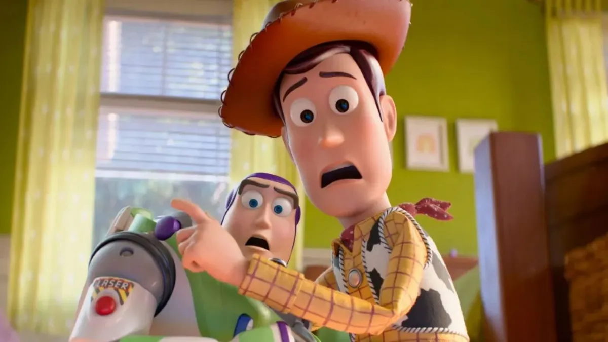 Jessie and the main cast appear in a technologically themed scene from Toy Story 5.