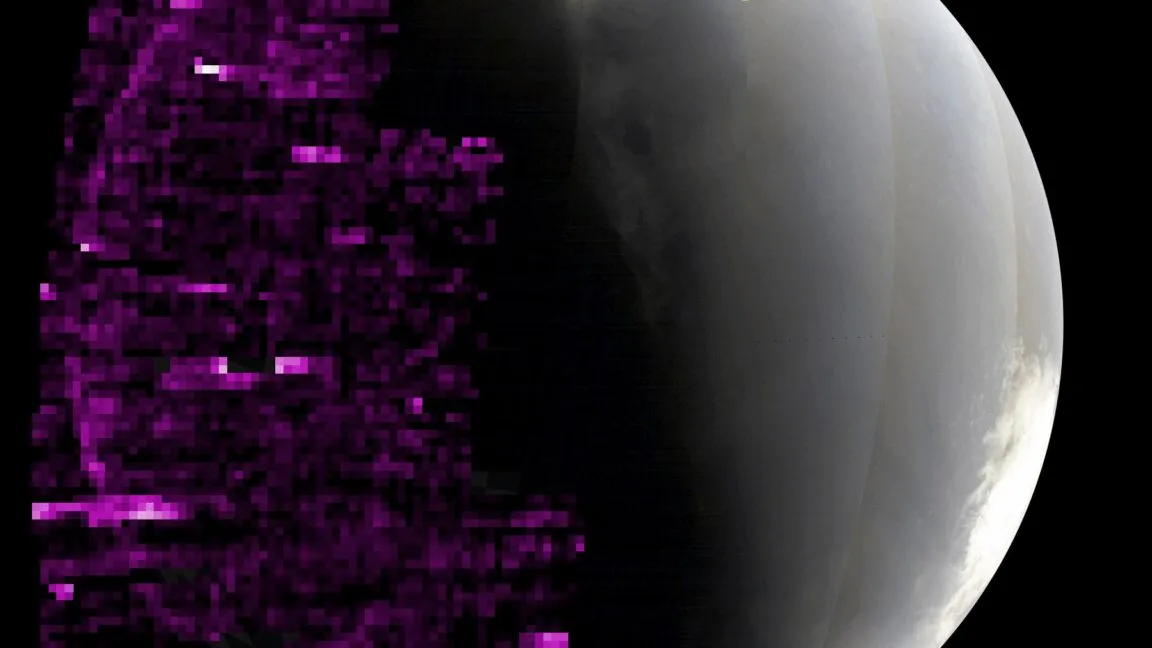 The MAVEN spacecraft orbiting Mars during its eleven-year atmospheric research mission