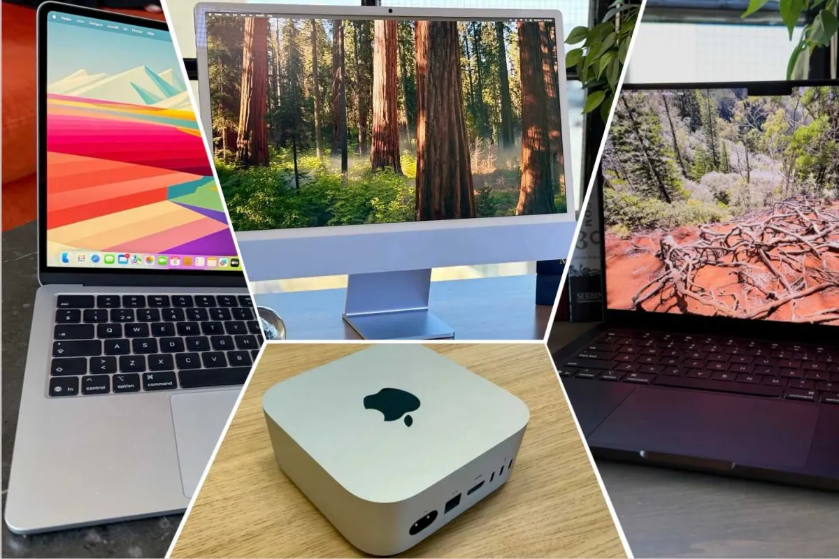 The macOS compatibility checker interface displays supported Mac models and operating system versions.