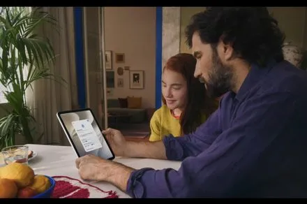 Smartphone screen displaying Apple parental control settings and age-based screen time recommendations