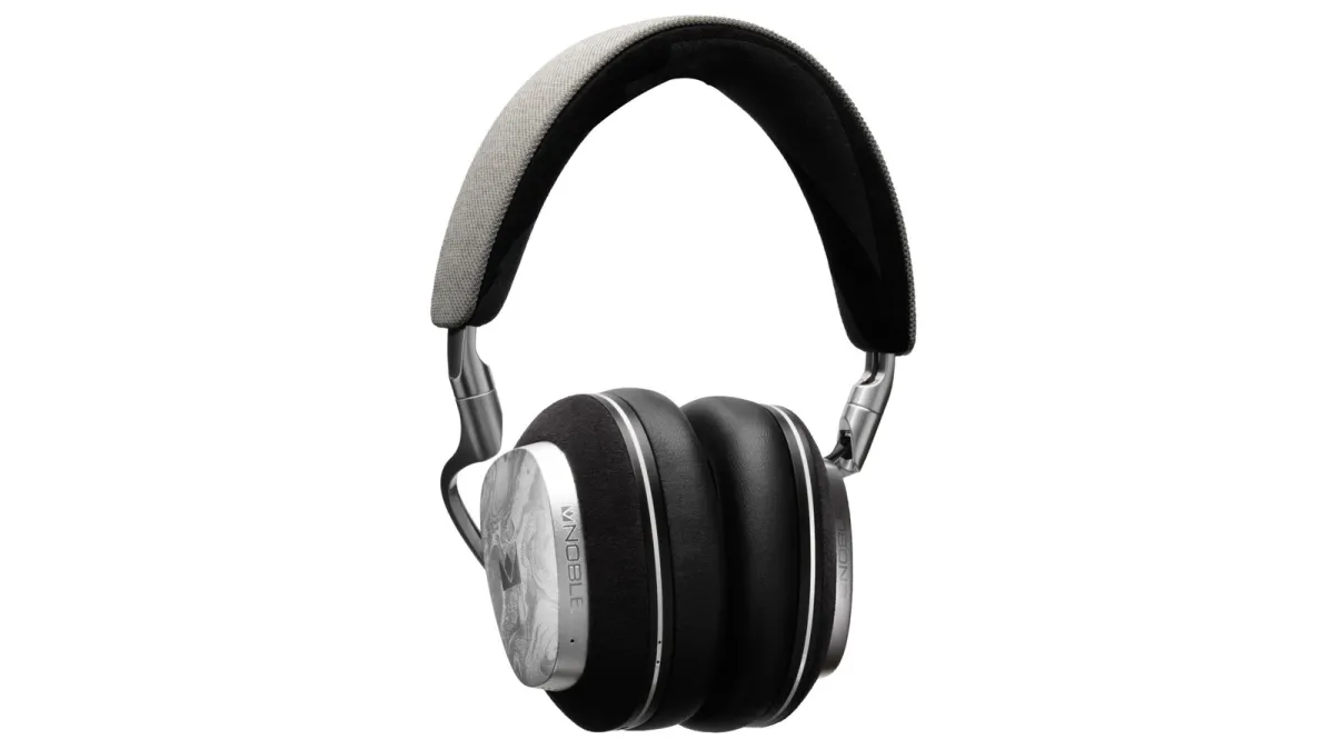 Noble Audio FoKus Artemis headphones featuring hybrid drivers, active noise cancellation, and a replaceable battery.