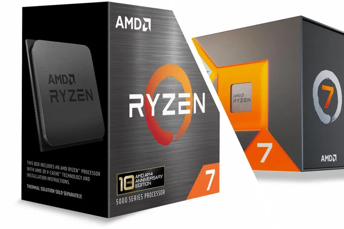 AMD Ryzen 7 5800X3D and Ryzen 7 7700X3D processors appear alongside the Radeon RX 9070 GRE graphics card.