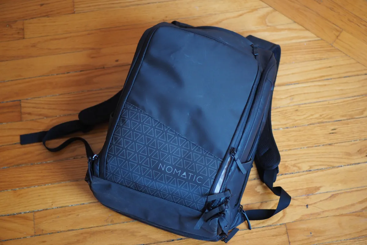 A travel bag filled with over eight hundred dollars of technology for a promotional sweepstakes.