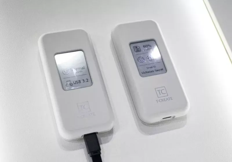 TeamGroup T-Create Expert P35SG external SSD featuring 4G LTE connectivity for remote data destruction.