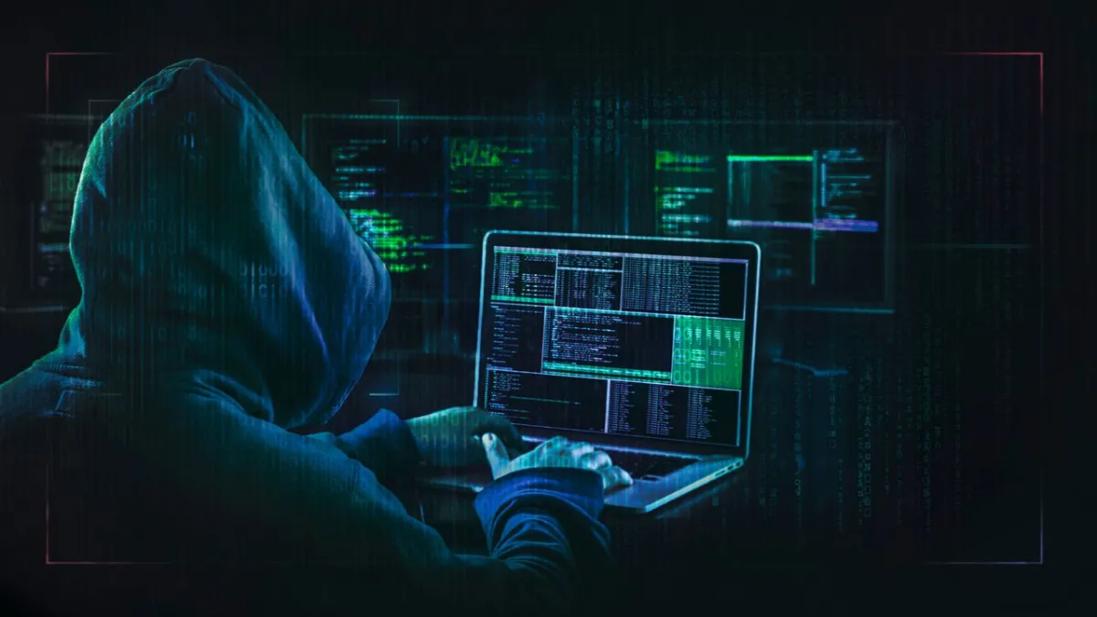 Diagram illustrating five-stage memory-resident malware execution within trusted Windows tools