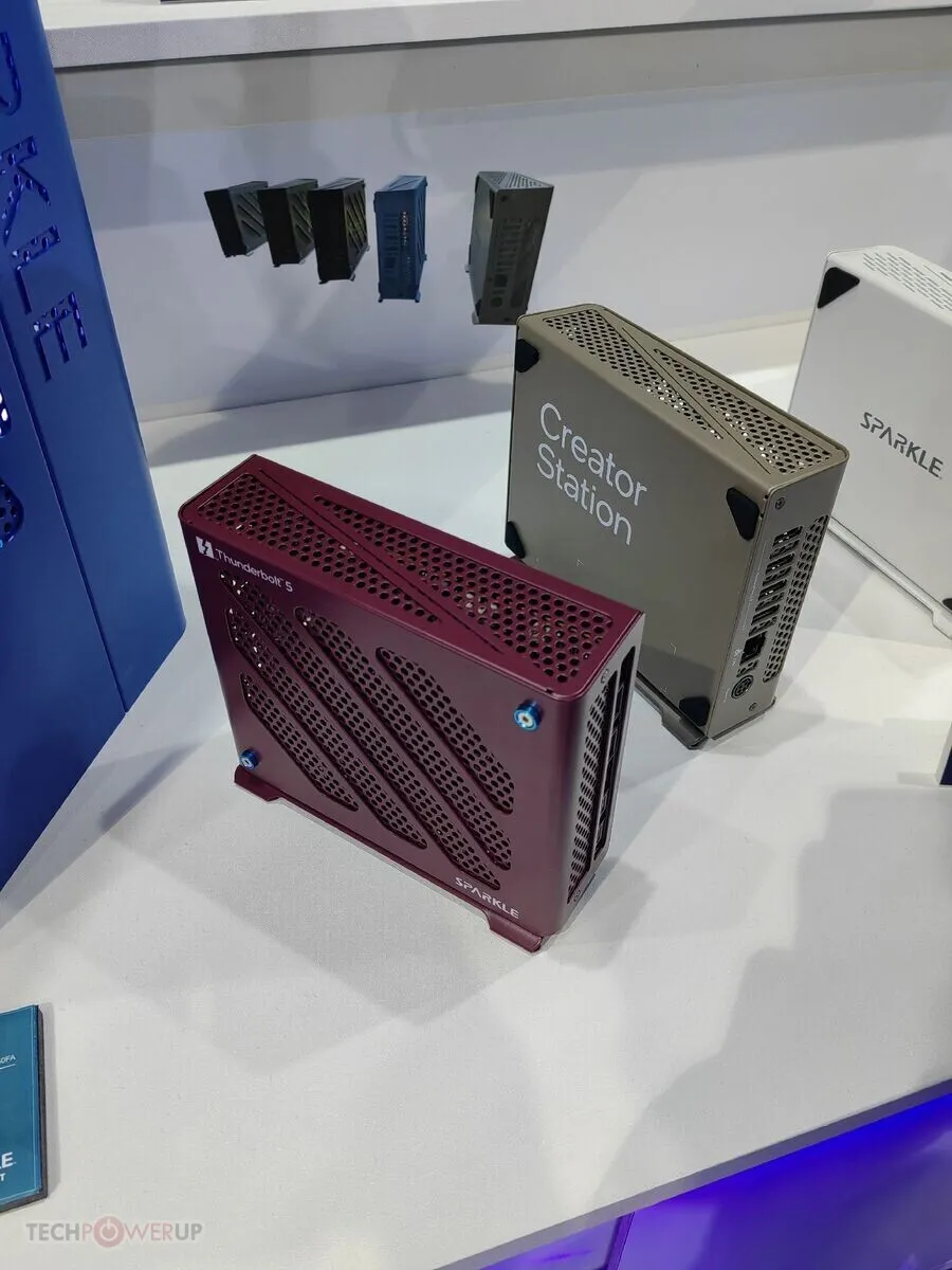 Sparkle eGPU enclosures displayed at Computex 2026 demonstrate modular power delivery and thermal design features.