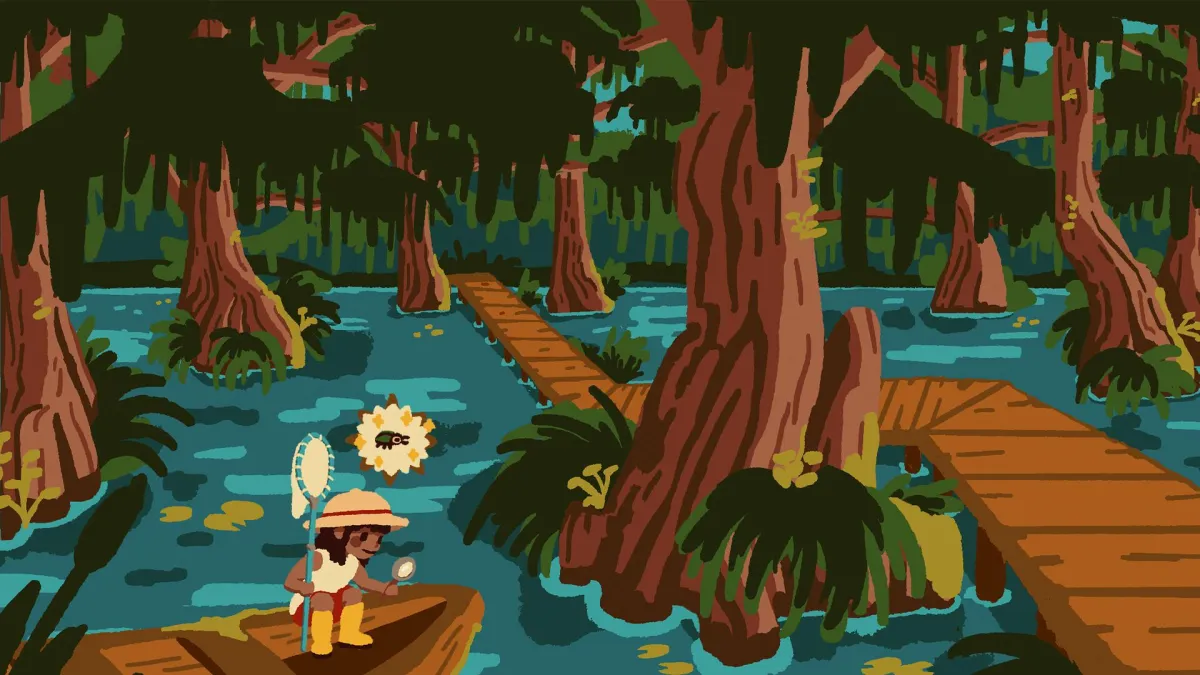 A gameplay screen displays a collection of digital insects arranged for battle within the Kabuto Park interface.